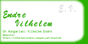 endre vilhelem business card